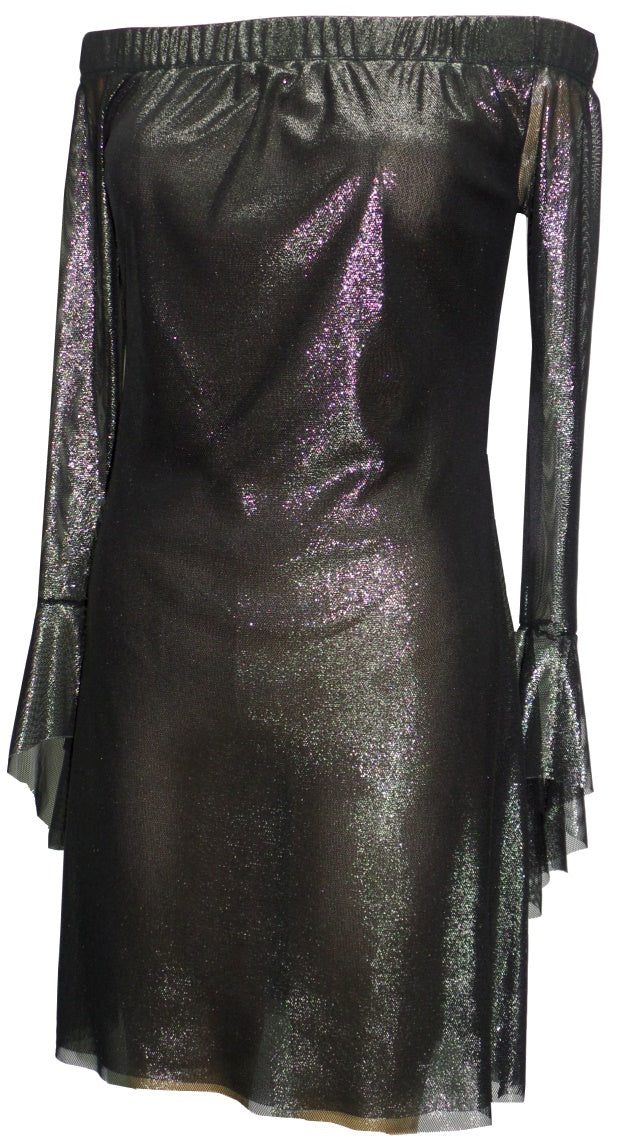 Shimmer Off The Shoulder Tunic Petit Pois by Viviana G