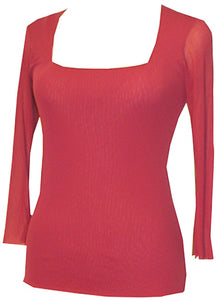 Solid Square Neck Top