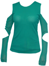 Load image into Gallery viewer, Solid Cut Out Sleeves Top - Petit Pois by Viviana G