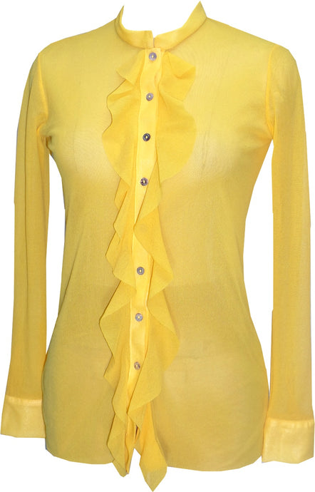 Mandarin Collar Blouse - Petit Pois by Viviana G