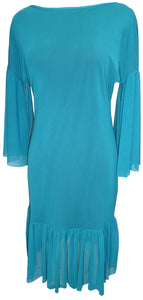 Dress With Flounce Sleeves and Bottom