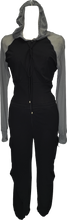 Load image into Gallery viewer, Black/Steel Hoodie Jumpsuit