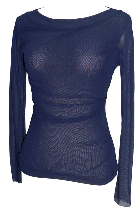 Solid Pleated Boat Neck Top - Petit Pois by Viviana G