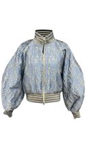 Load image into Gallery viewer, Silver Blue Bomber Jacket - Petit Pois by Viviana G
