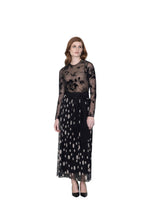 Load image into Gallery viewer, Pleated Black Dot Lined Skirt
