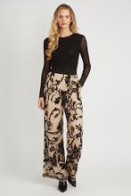 Load image into Gallery viewer, Burnout Swirl Beige Palazzo Pants - Petit Pois by Viviana G
