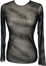 Load image into Gallery viewer, Floating Dots Black Crew Neck Top