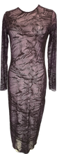 Load image into Gallery viewer, Especial Effect Plum Crew Neck Dress - Petit Pois by Viviana G