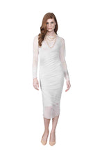Load image into Gallery viewer, Floating Dots Gravel Ruched Dress