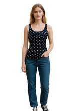 Load image into Gallery viewer, Mini Dots Black Bra Friendly Tank
