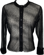 Load image into Gallery viewer, Floating Dots Black Cropped Cardigan