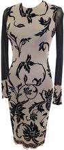 Load image into Gallery viewer, Burnout Swirl Beige Crew Dress - Petit Pois by Viviana G
