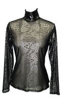 Load image into Gallery viewer, Cascabel Black Turtle Neck Top - Petit Pois by Viviana G