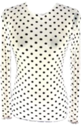 Mini Dots White Crew Neck Tee - Petit Pois by Viviana G