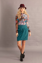 Load image into Gallery viewer, Love Me Teal Wrap Around Skirt - Petit Pois by Viviana G