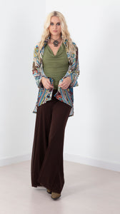Floral Composition Loose Shirt - Petit Pois by Viviana G