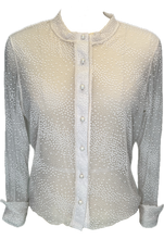 Load image into Gallery viewer, Floating Dots Gravel Cropped Cardigan
