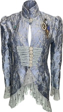 Load image into Gallery viewer, Silver Blue Military Jacket - Petit Pois by Viviana G