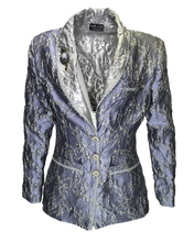Load image into Gallery viewer, Silver Blue Blazer - Petit Pois by Viviana G