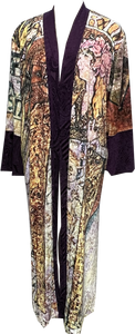 Crinkle Velvet Long Coat