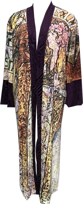 Crinkle Velvet Long Coat - Petit Pois by Viviana G