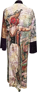 Crinkle Velvet Long Coat