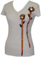Load image into Gallery viewer, V- Neck Top W/ Applique
