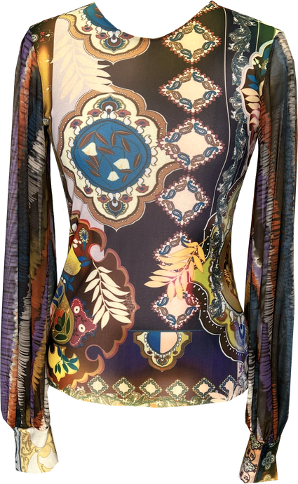 Antique Paisley Crew Top