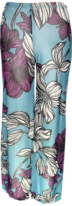 Black Flower Bootleg Pants - Petit Pois by Viviana G