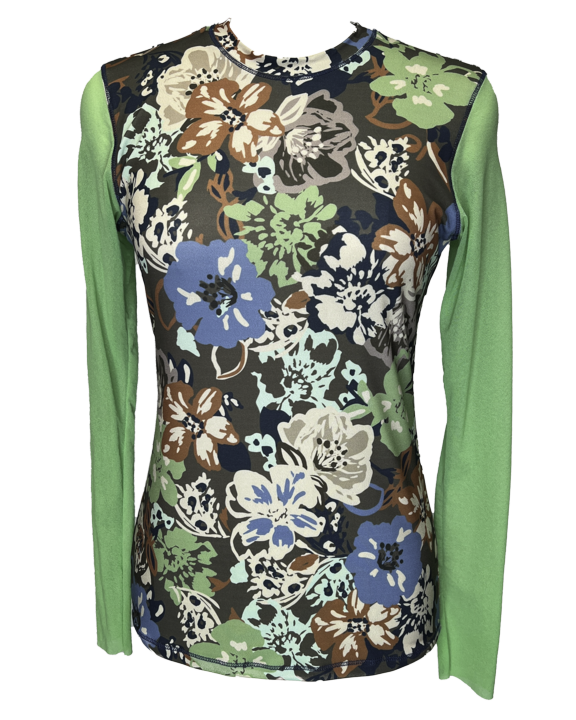 Blue Rose Crew Neck Tee