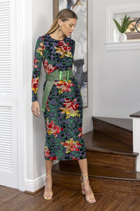 Dinasty Crew Neck Dress - Petit Pois by Viviana G