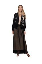 Load image into Gallery viewer, Pleated Black Long Skirt