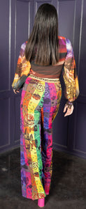 Rainbow Flower Lined Pants