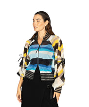 Load image into Gallery viewer, Geometric Combo  Bomber Jacket