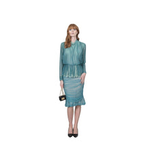 Load image into Gallery viewer, Emerald Illusion Mesh Blousy Top