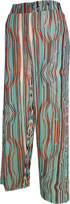 Costa Del Sol Aqua Cropped Pants - Petit Pois by Viviana G