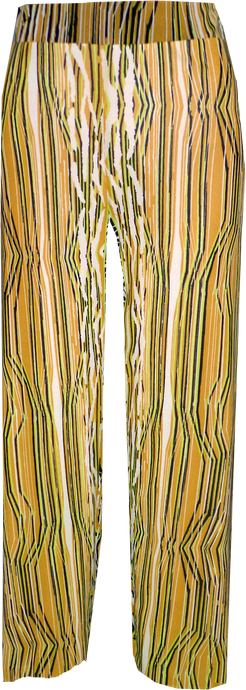 Costa Del Sol Gold Cropped Pants - Petit Pois by Viviana G