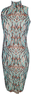 Costa Del Sol Aqua High Neck Dress