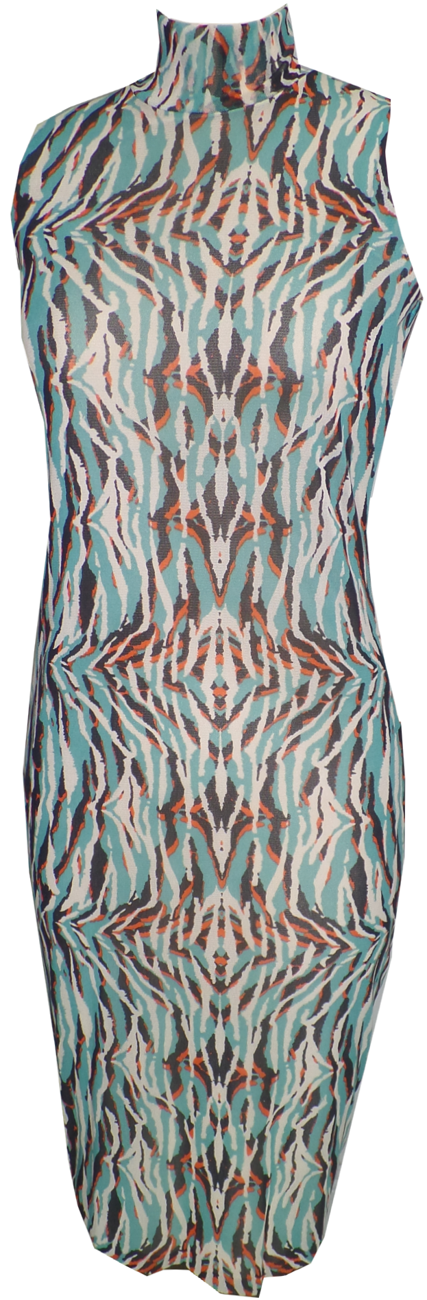 Costa Del Sol Aqua High Neck Dress