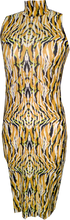 Load image into Gallery viewer, Costa Del Sol Gold High Neck Dress