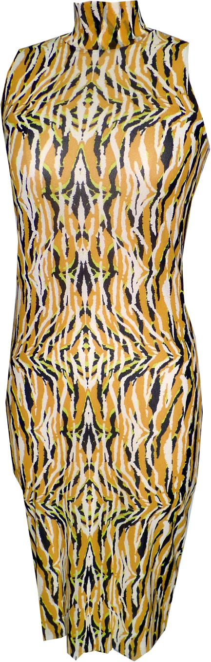 Costa Del Sol Gold High Neck Dress