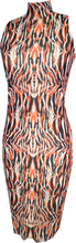 Load image into Gallery viewer, Costa Del Sol Orange High Neck Dress