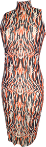Costa Del Sol Orange High Neck Dress