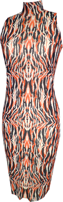 Costa Del Sol Orange High Neck Dress