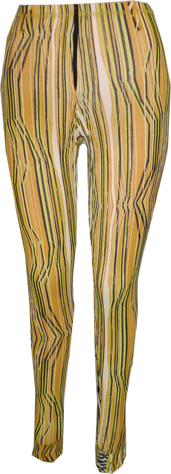 Costa Del Sol Gold Skinnie Pants - Petit Pois by Viviana G