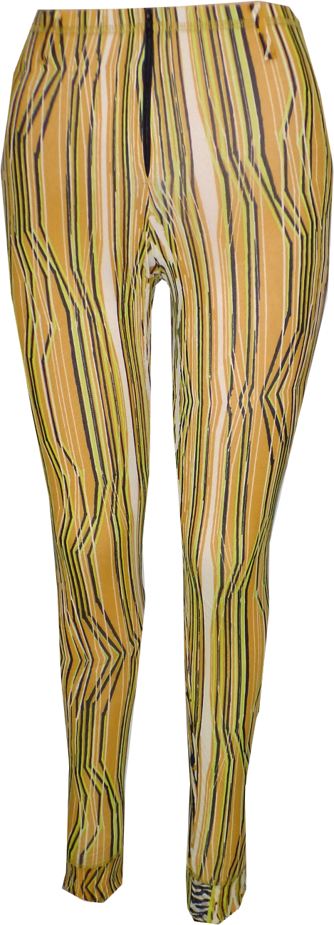 Costa Del Sol Gold Skinnie Pants - Petit Pois by Viviana G