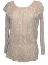 Load image into Gallery viewer, Embroidery Beige Wave Mesh Blouson - Petit Pois by Viviana G