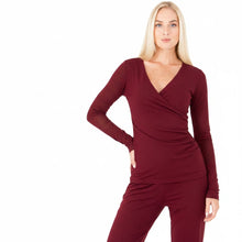 Load image into Gallery viewer, Rouge Solid Color Draped Top