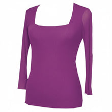 Load image into Gallery viewer, Fuchsia Solid Color Square Neck Top