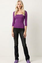 Load image into Gallery viewer, Fuchsia Solid Color Square Neck Top